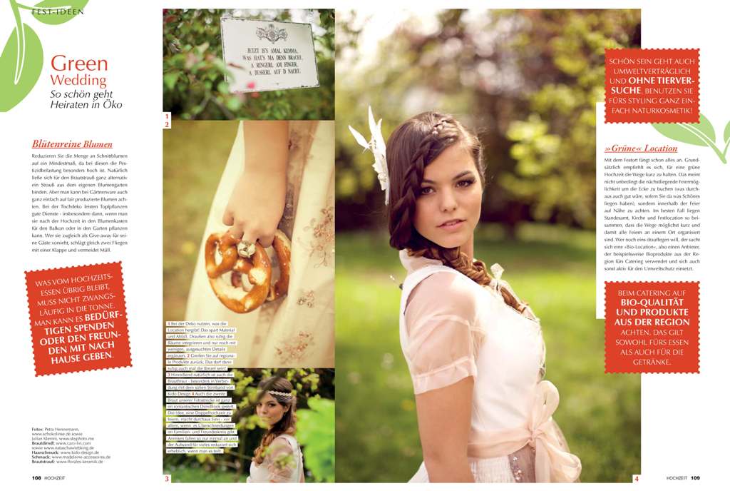 Kido-Design im Hochzeits Magazin Oktober 2013